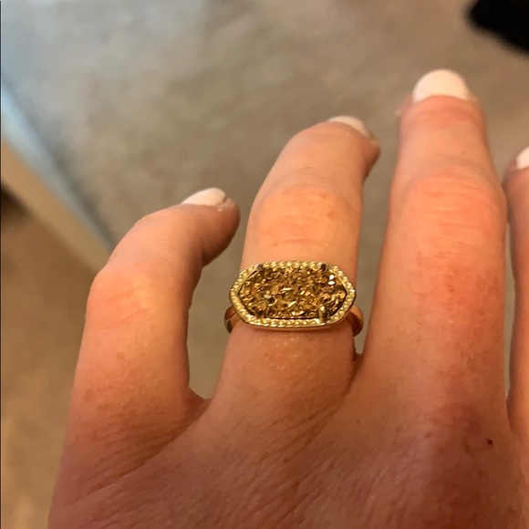 Gold Kendra Scott Drusy ring - Picture 6 of 6